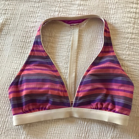 Athleta stripped bikini top sz S - Picture 1 of 6